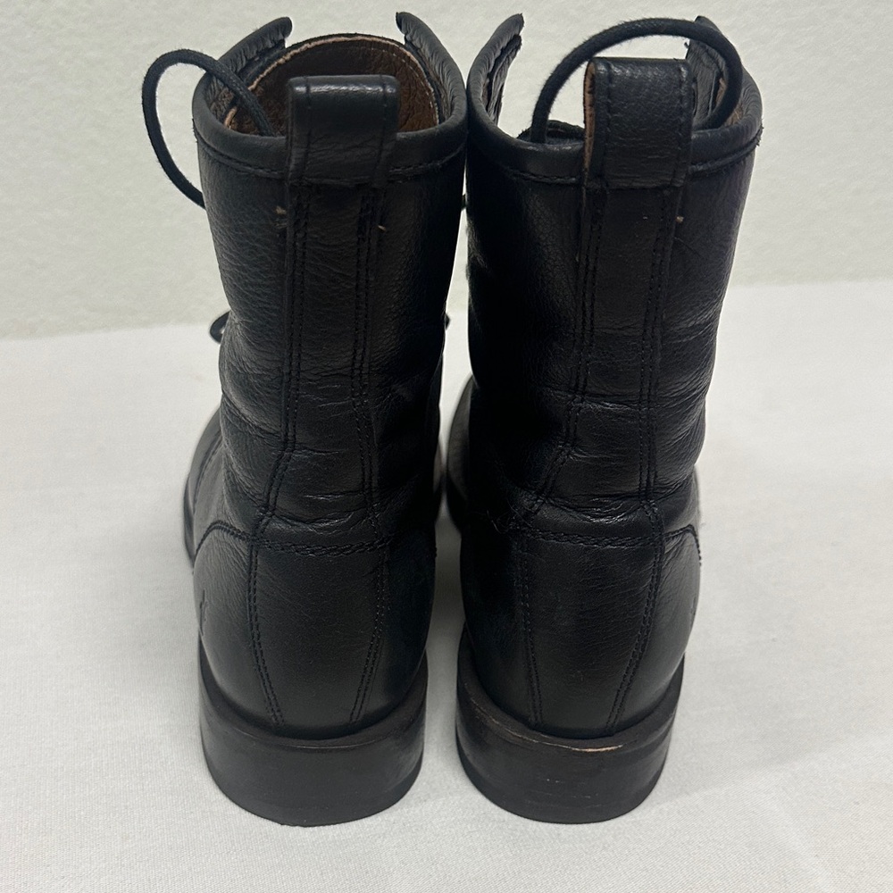 FRYE Black Leather combat boots - Picture 3 of 5